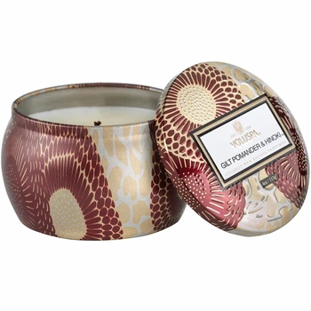 Свеча Gilt&nbsp;Pomander&nbsp;&amp&nbsp;Hinoki 113г, металлическая шкатулка Voluspa (111002627)