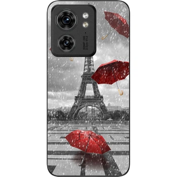 Бампер силиконовый чехол SMTT для Motorola Edge 40 с картинкой Париж