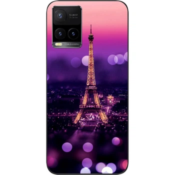 Силиконовый чехол SMTT для Vivo Y33s с картинкой Париж ночью