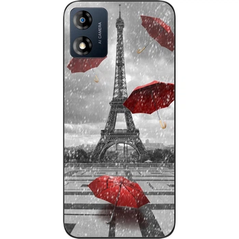 Бампер силиконовый чехол SMTT для Motorola Moto E13 с картинкой Париж