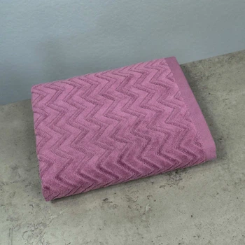 Полотенце махровое для лица и рук GM Textile 40x70см Премиум качества Жаккардовое с велюром 550г/м2 (Фиолетовый)
