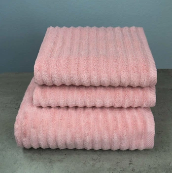 Набор махровых полотенец Зеро Твист 3шт GM Textile 50x90см, 50x90см, 70x140см 550г/м2 (Розовый)