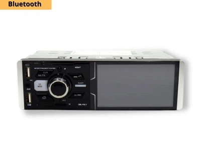 Автомагнітола 4064 1DIN 4.1 сенсорний дисплей Bluetooth 5.0 3 USB MicroSD FM AM СВ RDS MP3 MP4 графічний екран GPS антена камера заднього виду MOSFET RCA AUX мультимедійна автомобільна магнітола 4x50 Вт
