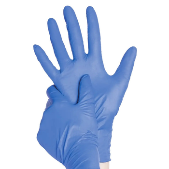 Перчатки нітрилові AMPri Blue Basic-Plus (200 шт./100 пар), сині, M