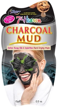 Глиняная маска для лица "Древесный уголь" - 7th Heaven Charcoal Mask 15g (740917-19020)