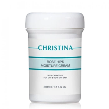 Зволожуючий крем з олією шипшини та моркви для сухої шкіри Christina Rose Hips Moisture Cream with Carrot Oil, 250 мл