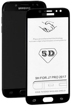 Szkło hartowane Qoltec Premium 5D do Samsung Galaxy J7 2017 Czarne (5901878511214)