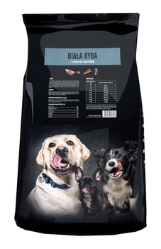 Sucha karma dla psów średnich i dużych ras John Dog Premium Biala ryba z lososiem 3 kg (5903246843613)
