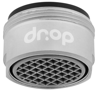 Водосберегающий аэратор DROP CL24-MT для смесителя - Экономия 58%, наружная М 24 мм, матовый хром