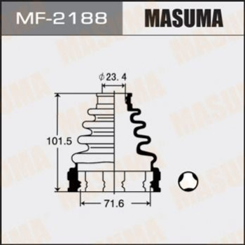 Пильовик ШРУСу MASUMA MF2188 Toyota Rav-4, Previa, Avensis, Camry, Corolla; Lexus ES, RX 0443844051, 0443842180, 0443833120