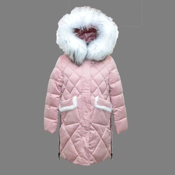 Пальто зимове для дівчинки Puros Poro PG19-603 152 см Пудра