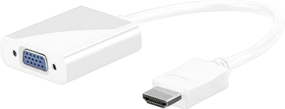 Adapter Goobay HDMI - VGA biały 0.1 m (4040849517587)