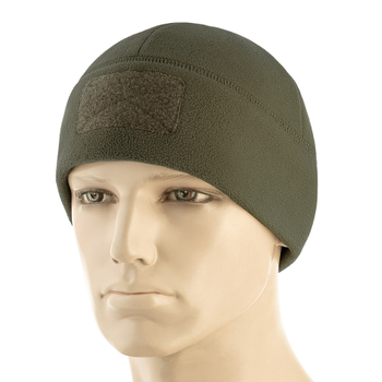 M-Tac шапка Watch Cap Elite флис (320г/м2) с липучкой Dark Olive, военная шапка, флисовая шапка, шапка олива
