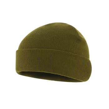 M-Tac шапка тонкая вязкая 100% акрил Olive, боевая шапка, зимняя шапка, тактическая шапка олива, вязаная шапка