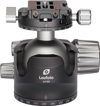 Головка штативна Leofoto LH-55R+NP-60 кульова із затискачем ARCA (Куля 55 мм)