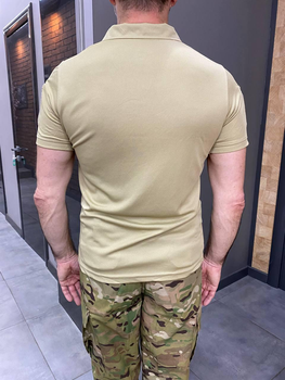 Поло тактичне Vogel, колір Койот, розмір XL, з липучками для шевронів на рукавах, футболка тактична