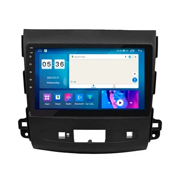 Штатная магнитола 9" Lesko для Mitsubishi Outlander II Рестайлинг 2009-2013 4/64Gb CarPlay 4G Wi-Fi GPS Prime