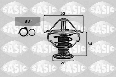 Термостат SASIC 9000714 Ford Transit, Mondeo; Citroen Jumper; Peugeot Boxer 9091603099, 1096283, 1338F5