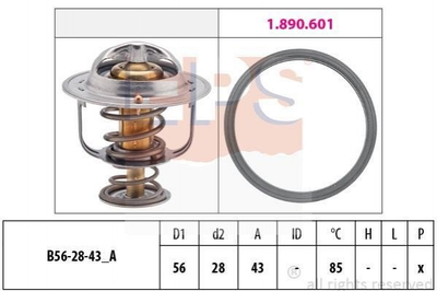 Термостат EPS 1880398 Mitsubishi Space Star, Carisma, Galant; Volvo V40, S40 MD338234, 30874021