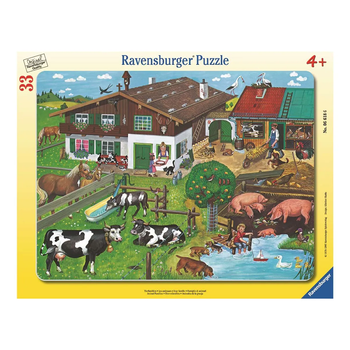 Puzzle klasyczne Ravensburger Zwierzęta i ich rodziny 32 x 24 cm 33 elementów (4005556066186)