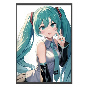 Постер плакат аниме Мику Вокалоид Vocaloid 42х29 см А3 (poster_0755)