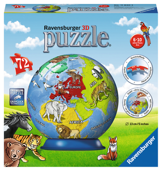 Puzzle 3D Ravensburger Ziemia dla dzieci 13 x 13 x 13 cm 72 elementy (4005556118403)