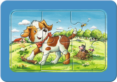 Puzzle klasyczne Ravensburger Moi przyjaciele zwierzęta 17 x 11 cm 3 x 6 elementów (4005556070626)