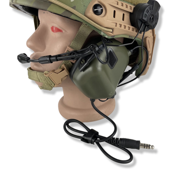 Активные наушники Earmor M32H Helmet Version | Foliage Green