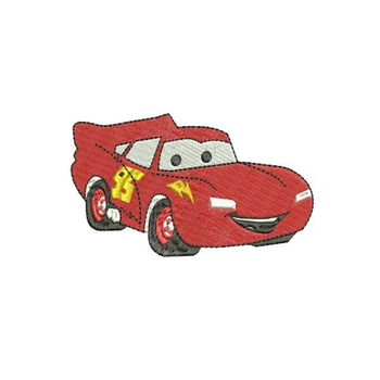 Шеврон на липучці (велкро) Автомобіль 4,1х7 см Червоний 6006