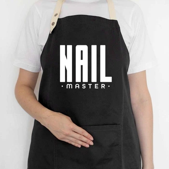 Фартук с надписью Nail master №2 (черный)
