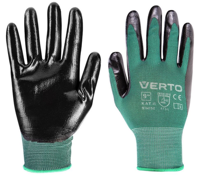 Садовые перчатки Verto 97H153 с нитриловым покрытием XL/10”