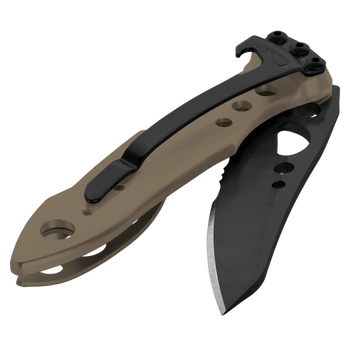 Нож складной полусеррейтор карманный с фиксацией Liner Lock Leatherman 832615 Skeletool KBX Coyote 149 мм