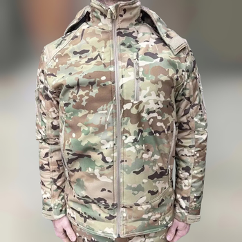 Куртка тактическая зимняя Softshell, Single Sword, Мультикам, XL, теплая зимняя куртка для военных софтшелл