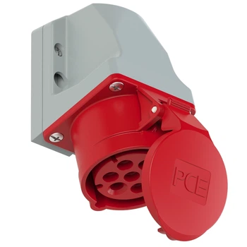 Настінна розетка 16A/400V/6P+E/IP44 виробник PCE 117-6v