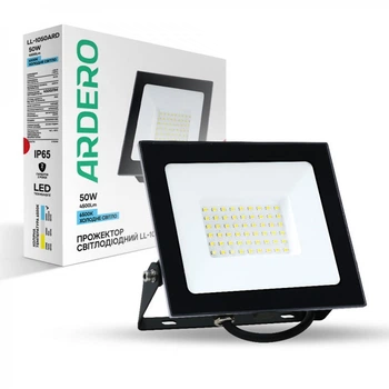 Прожектор 50W,6500K 230V 4500Lm чорний IP65