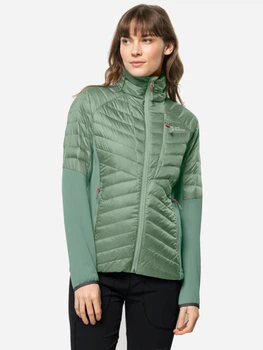 Куртка демісезонна коротка жіноча Jack Wolfskin Nebelhorn Down Hybrid W 1207081-4215 S Зелена (4064993519396)