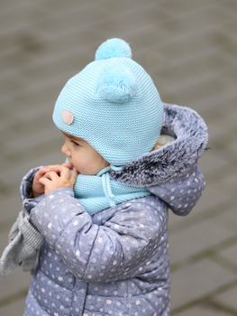 Zestaw (czapka + szalik) dziecięcy Ander BS04 44 Jasno-niebieski (5902308800250)