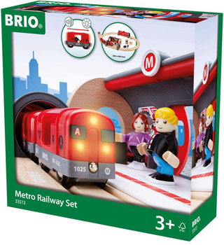 Zestaw startowy Brio Metro Railway Wooden Train Set 20 elementów (7312350335132)