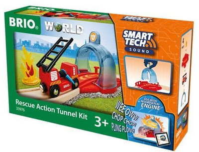 Набір Brio Rescue Action Tunnel Kit Wooden Plastic Train Trac 4 деталі (7312350339765)