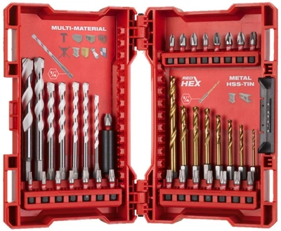 Набір біт і свердел Milwaukee ShW HEX/RedHEX HSS-G TiN 39 шт (4932479854)