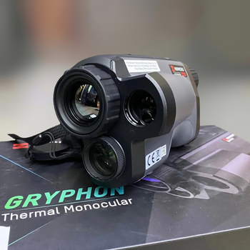 Тепловизор 1200 м HikMicro Gryphon GH25L LRF, 25 мм, лазерный дальномер (600 м), цифровая камера, Wi-Fi