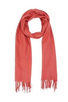 Шарф My Scarf однотонний кораловий кежуал бавовна яскравий loook