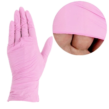 Рукавички MediOk нітрилові без тальку Rose Sapphire рожеві S 100 шт (0306888)