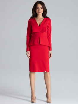 Sukienka ołówkowa damska Lenitif K491 XL Czerwona (5902194354554)
