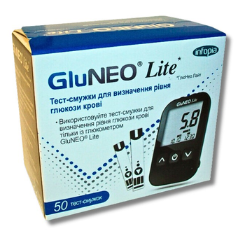 Тест-смужки для глюкометра Gluneo Lite (Глюнео Лайт) 50 шт.