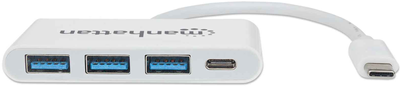 USB-хаб Manhattan Type-C на 4 порти USB 3.0 + 3.1 PD (0766623163552)