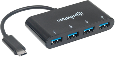 USB-хаб Manhattan Type-C на 4 порти USB 3.0 (766623162746)