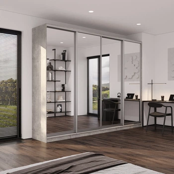 Шкаф-купе Viant Ligth1KomboDual Зеркала 2800х450x2400 мм Индастриал