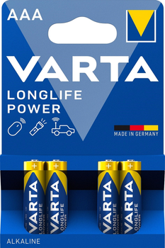 Батарейка Varta Longlife Power AAA BLI 4 Alkaline (04903121414)