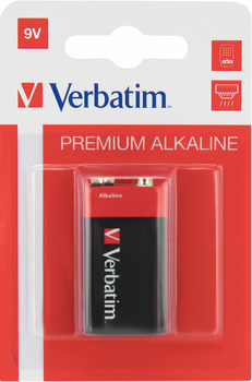 Bateria Verbatim Premium 6LR61 1 szt Alkaline (49924)